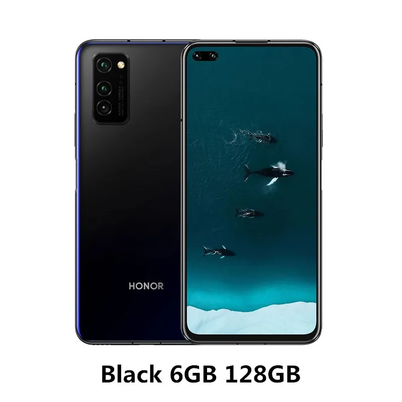 6GB 128GB Black Смартфон Honor V30 5G, 6 ГБ ОЗУ, 128 Гб ПЗУ, 6,57 дюйма, SuperCharge, 4200 мАч, NFC Kirin 990, четыре ядра, 40 МП, тройная камера заднего вида, мобильные телефоны - Цвет: 6GB 128GB Black