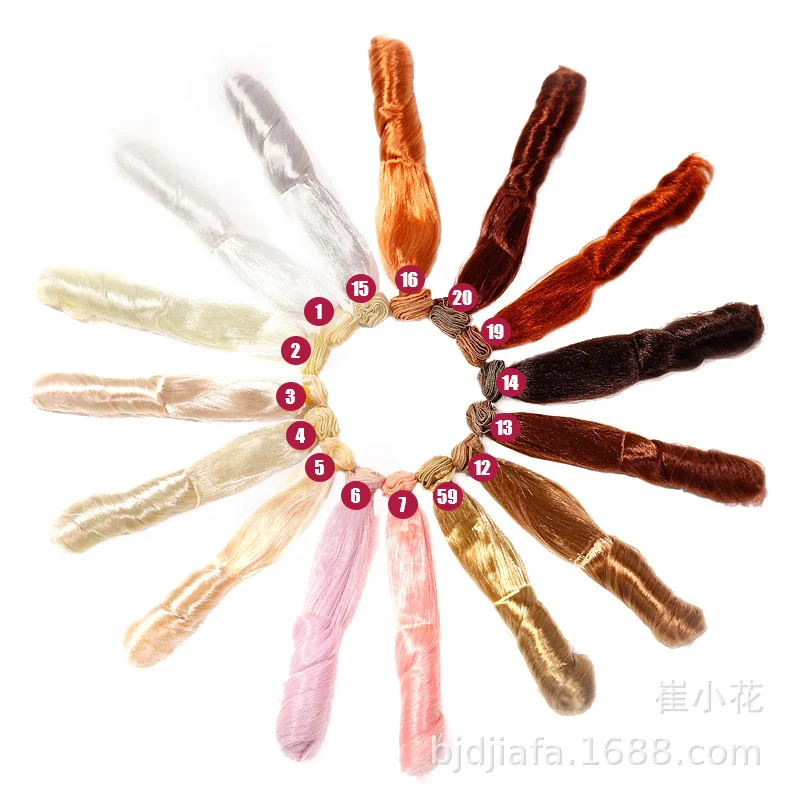 

Парики для куклы, 1 шт., 20 см * 100 см, имитация Мохеровых волос, вьющиеся волосы для 1/3, 1/4, 1/6, BJD, DD, SD, MSD, MDD, парики для куклы-чокера