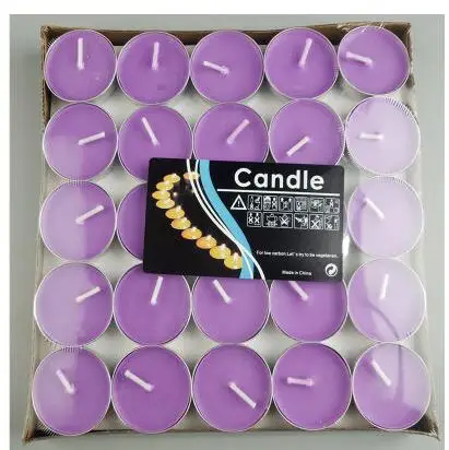 purple 50pcs 50 шт./компл. Романтическая бездымные свечи круг в форме сердца свечи декоративные свечи для дня рождения Свадебная вечеринка домашний декор - Цвет: purple 50pcs