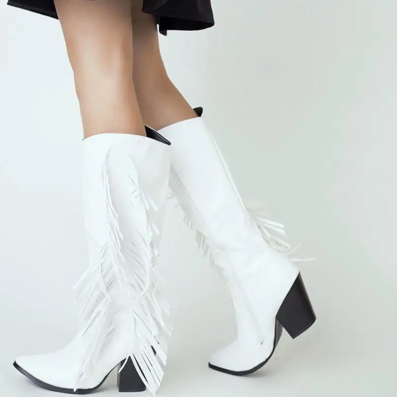 2021new Splicing Riding Boots Fashion Calf Mid-tube Boots Platform Wedges Ethnic Style Short Boots Casual Winter Women Shoes