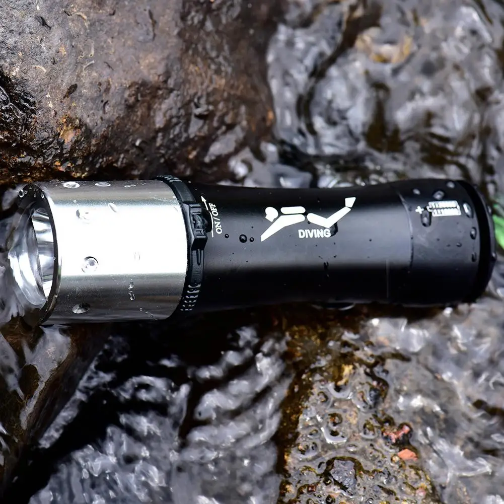Studyset Aluminum Alloy Bright Light Magnetic Control Switch Waterproof Handhold LED Diving Flashlight Lighting Torch | Лампы и