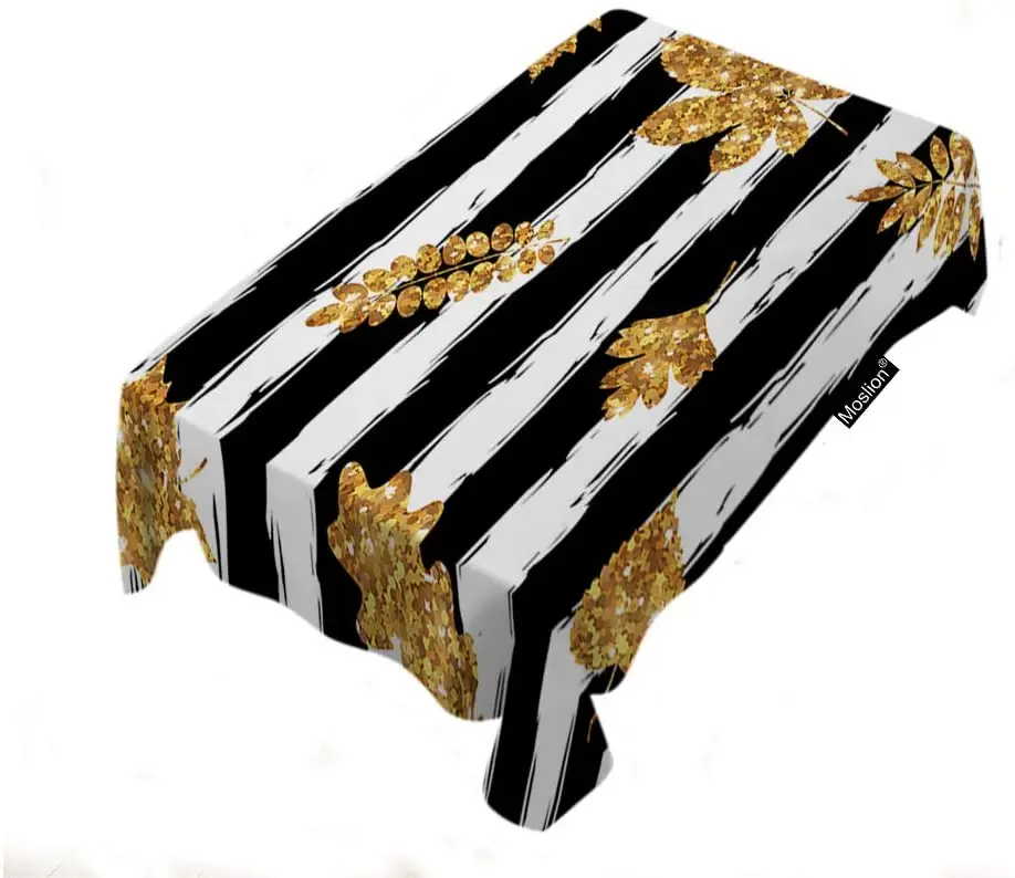 Настольные Чехлы в полоску цвет: золото сердце листья кленовый лист | Дом и сад