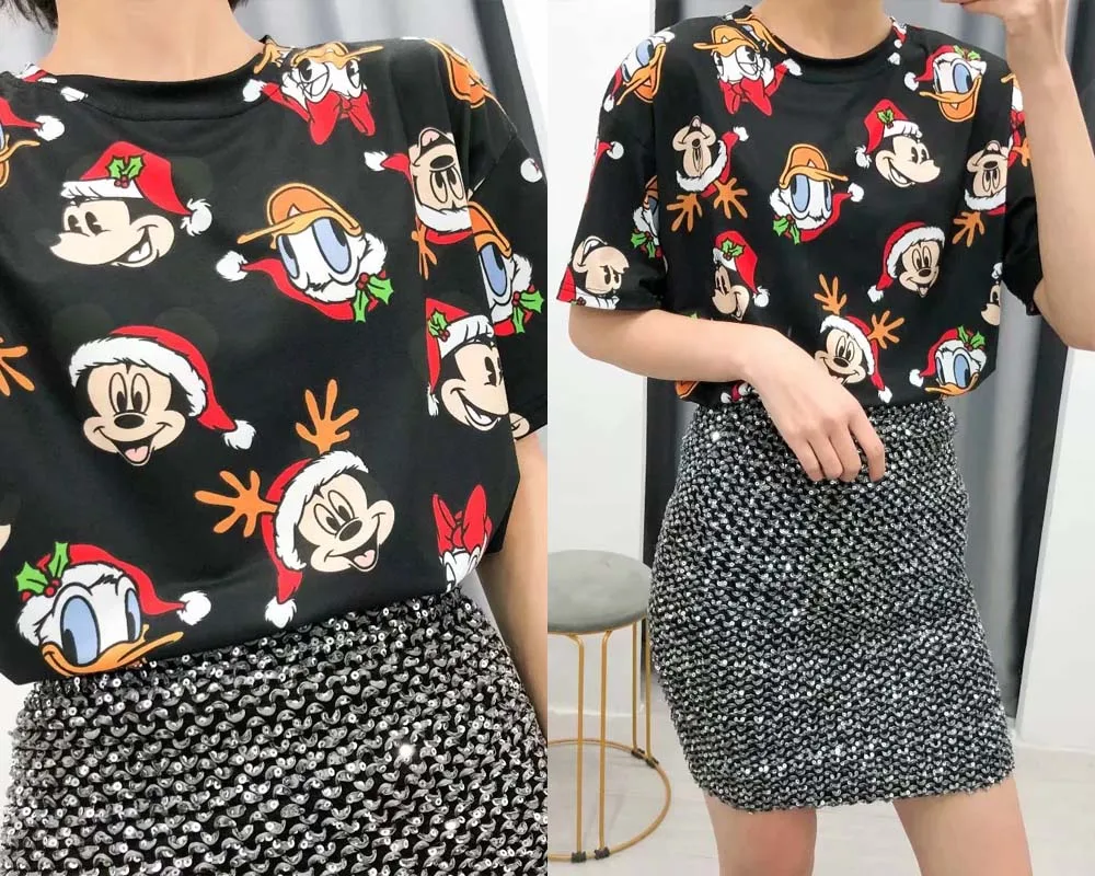 Летняя модная футболка Женская harajuku Корейская одежда уличная мультяшная девочка принт хлопок с круглым вырезом Футболка Топы Большие размеры