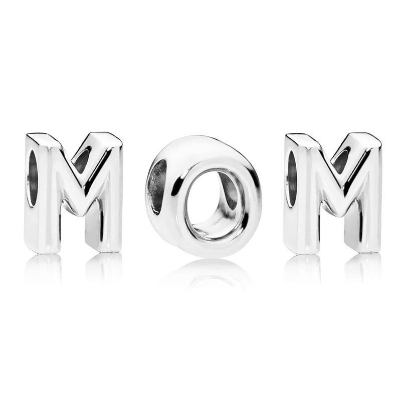 

English Alphabet Letter A-Z Charm Fit Original Pandora Bracelet Women Combination Bracelets Bead Necklace Authentic Jewelry 2021