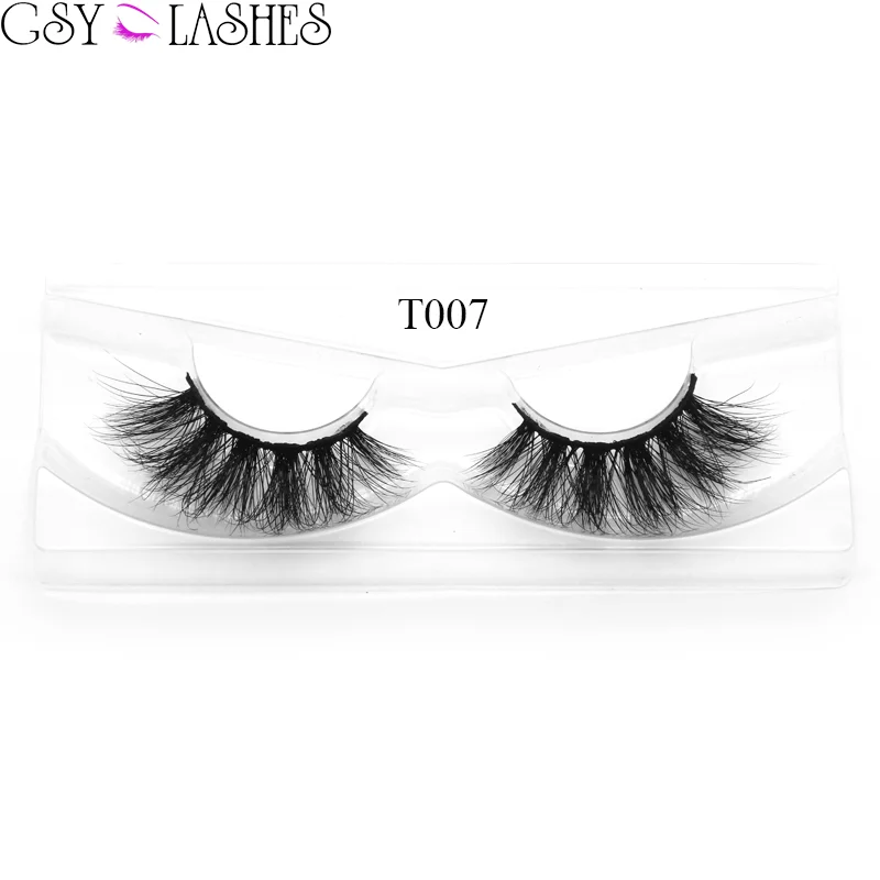 

GSY Mink Lashes, 3D Mink Eyelashes 18mm Natural Lashes for Women Individual Lashes Real Fake Eyelashes Siberian Hand Made(T07)