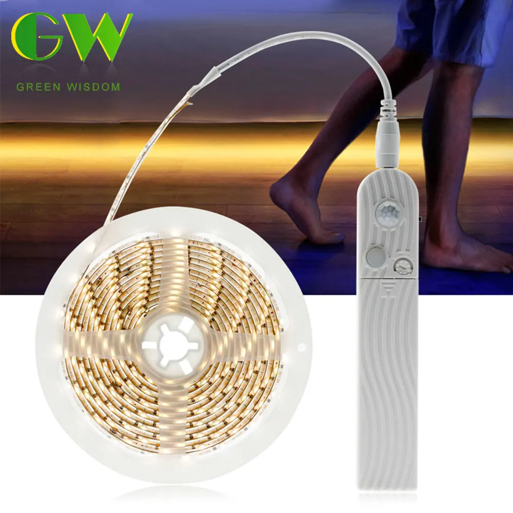 Светодиодная лента с пассивным инфракрасным датчиком движения автоматическое