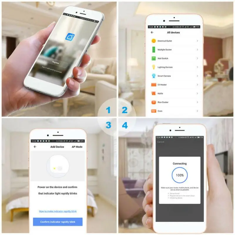 Smart Plug умная розетка Wi Fi 10A US/UK работает с Google Home Amazon Alexa для приложение Tuya модули