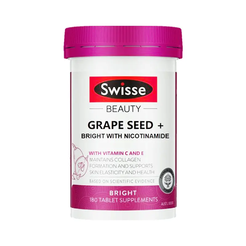 

Free shipping Grape Seed+ Bright with nico tinamide180 capsules With Vitamin C And E