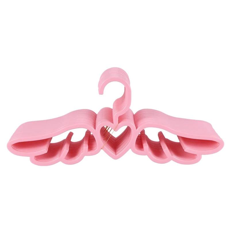 

20 Pcs New Design Fly Angel Plastic Clothes Shirt Hanger, Cute Pretty Pink Loving Heart Scarf Underwear Hanger Rack