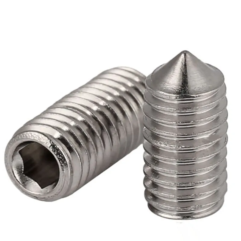 

M3 M4 M5 M6 304 Stainless Steel Tip Set Screws Hexagon Socket Headless Screws