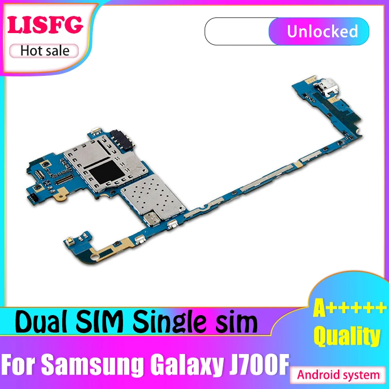 Оригинальная материнская плата для Samsung Galaxy J7 J700F 100% разблокированная
