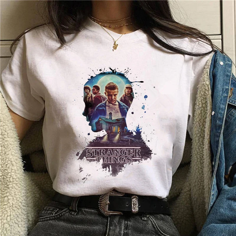 

Stranger Things Season 3 T Shirt Women ELEVEN Harajuku New Tshirt Funny 90s Female Graphic T-shirt Ullzang Upside Down Top Tees