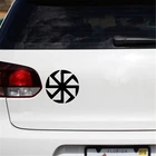 CS-411 15 см славянский символ Коловрат забавная Автомобильная наклейка и наклейка серебристо-Черная Виниловая Автомобильная наклейка s