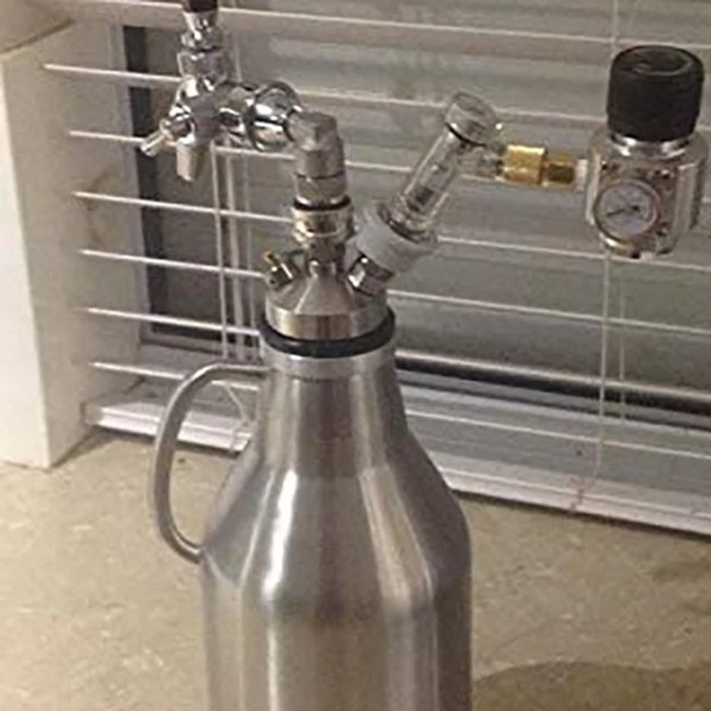 

Ball Lock Gas Disconnect with Check Valve Corny Keg Gas Disconnect Check Valve Mfl 1/4 for Home Brewing Cornelius