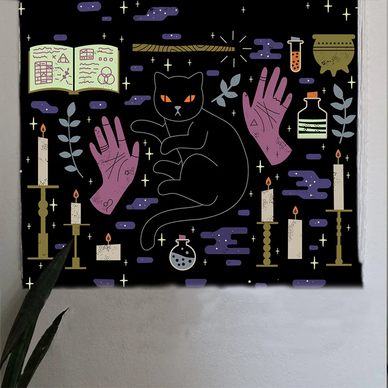 Loartee Witchcraft Ouija ручной гобелен Psychic Magic Astrology Comics Богемный Хиппи divination домашний навесной декор для стен ковер