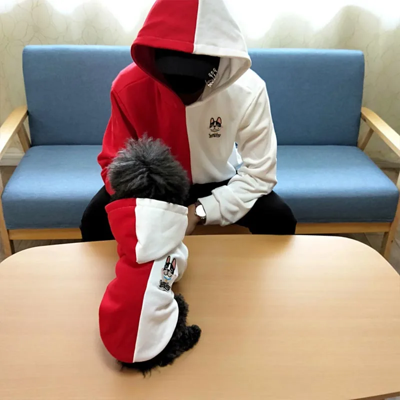 Одежда для домашних животных Толстовка собаки в стиле пэчворк модное пальто