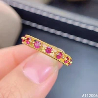 kjjeaxcmy fine jewelry 925 sterling silver inlaid natural garnet ring delicate new female gemstone ring noble support test