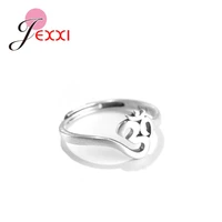 buddhism indian yoga om finger rings for women 925 sterling silver mandala gothic talisman amulet casual ring jewelry gift