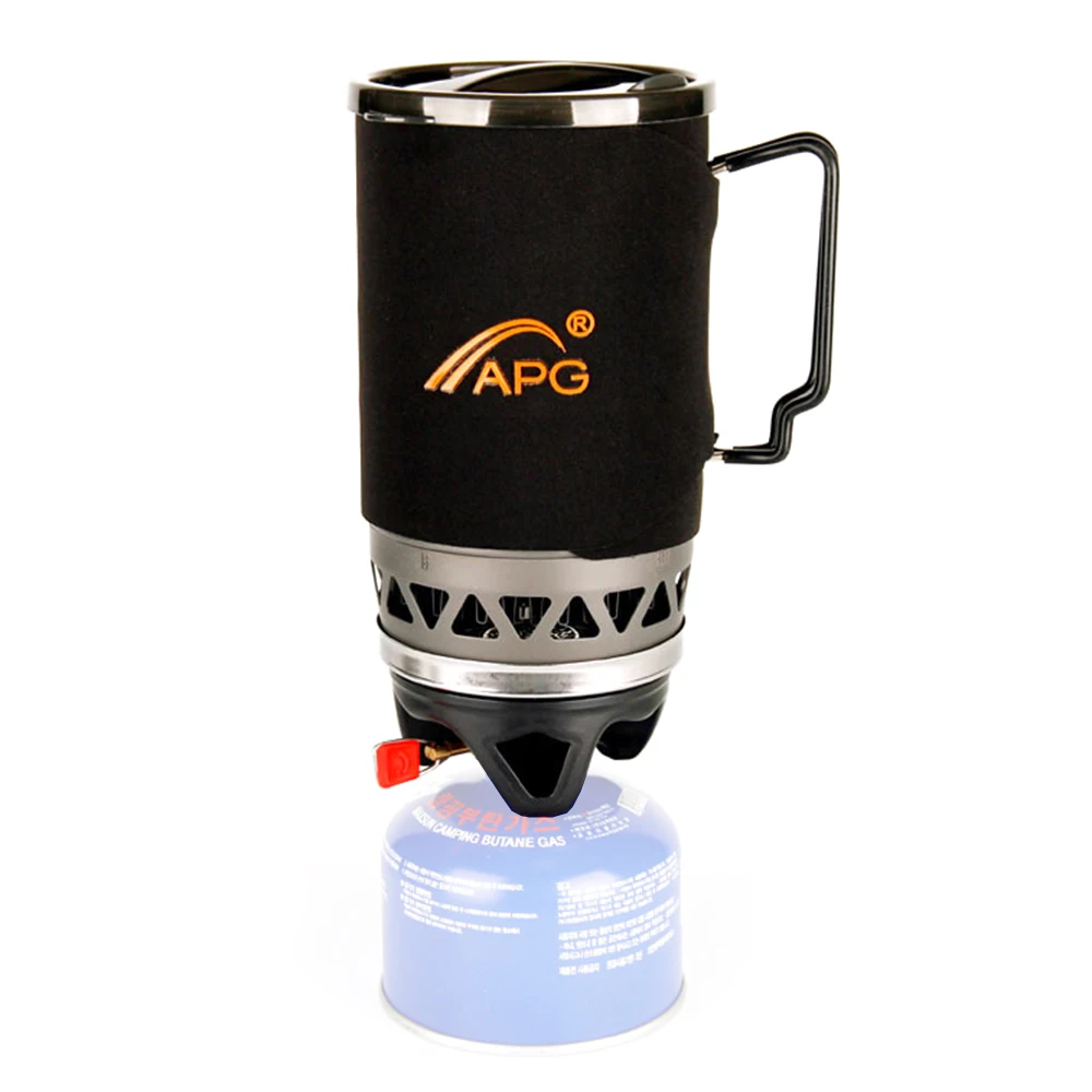 Плита для кемпинга алюминиевая газовая горелка уличная посуда 1400 мл горшок