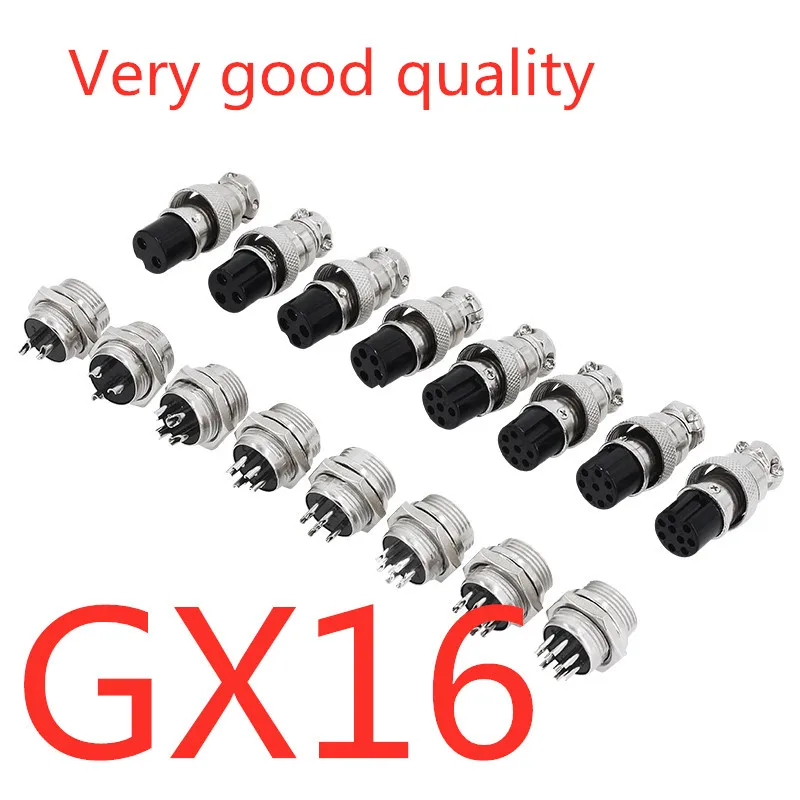 

Free Shipping 1set 5/8" GX16-2/3/4/5/6/7/8/9/10 Pin Male Female 16mm Wire M16 GX16 Circular Aviation Connector Socket Plug Metal
