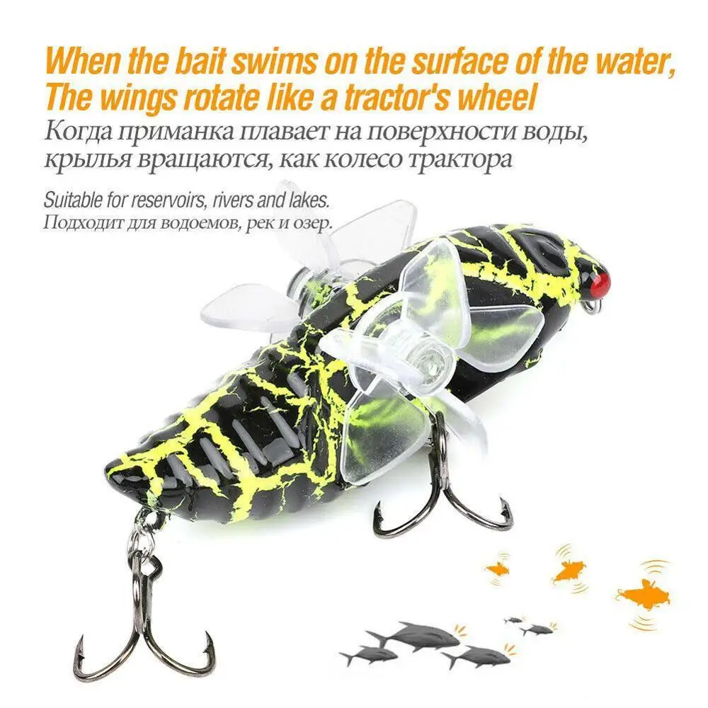 Луя в виде цикады из воды приманка Luya узнал бионная Пластик жесткие приманки