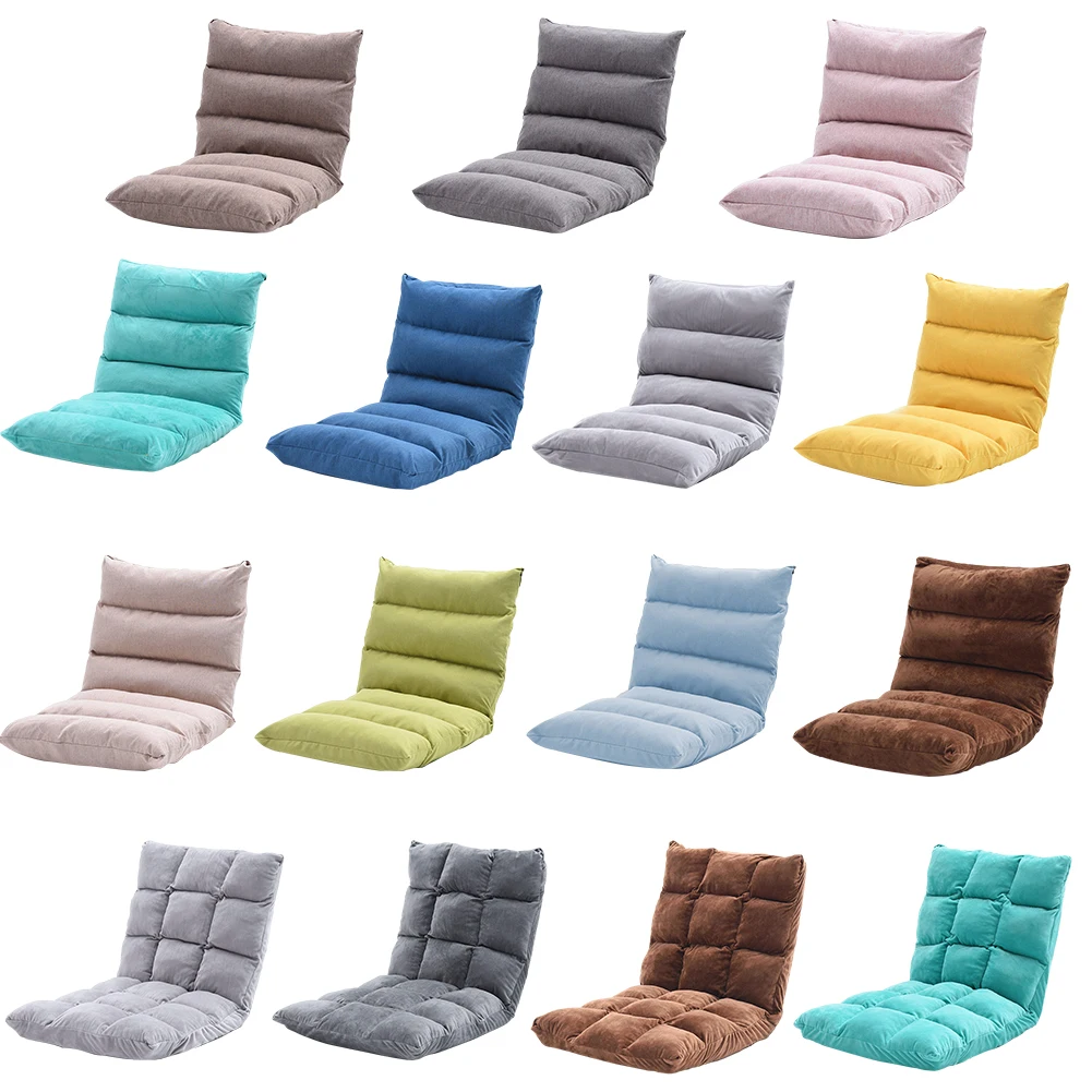 Japanese Floor Chair Folding Adjustable Lazy Sofa Gaming Padded Lounger Soft Recliner With Back Support | Дом и сад
