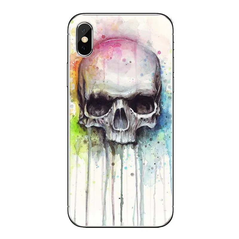 Мягкие прозрачные чехлы с мультяшным черепом для Xiao mi 4 5 5s 6 A1 A2 5X6X8 9 Lite SE Pro Max Mix 2 3 2S