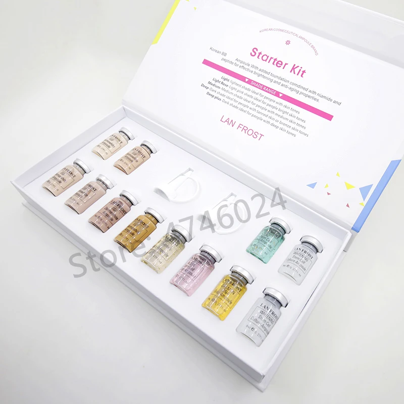 12pc Mix kit BB крем ампулы микс стартовый набор с добавлением тональный крем никотинамид/пептида для полного Осветляющий анти-старения 12 шт./компл - Цвет: 12pc Mix kit