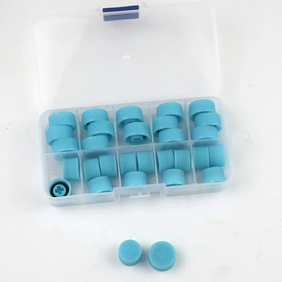 

30pcs Universal A/C High Low Side Valve Core Service Port Dust Cap Set Replacement