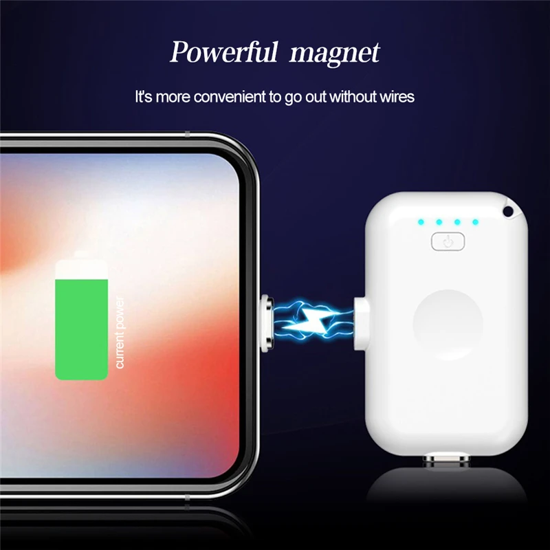 mini magnetic power bank for iphone micro usb type c 1200mah mini magnet charger power bank for iphone ipad xiaomi huawei phone free global shipping