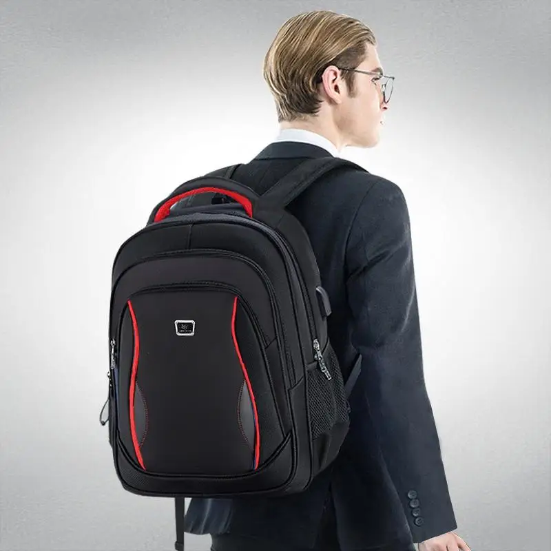 

Waterproof Solid Large Backpack Men Laptop Bags Black Backpack Man Travel Backpack Teenager Bookbag Oxford Backpack