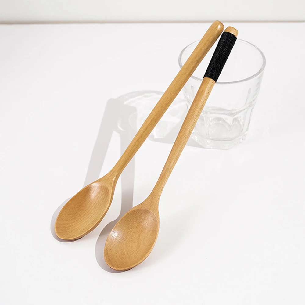 

Wooden Spoon Fork Bamboo Kitchen Cooking Utensil Tools Soup-Teaspoon Tableware Kitchen Accessories Utensils Kitchen Tools