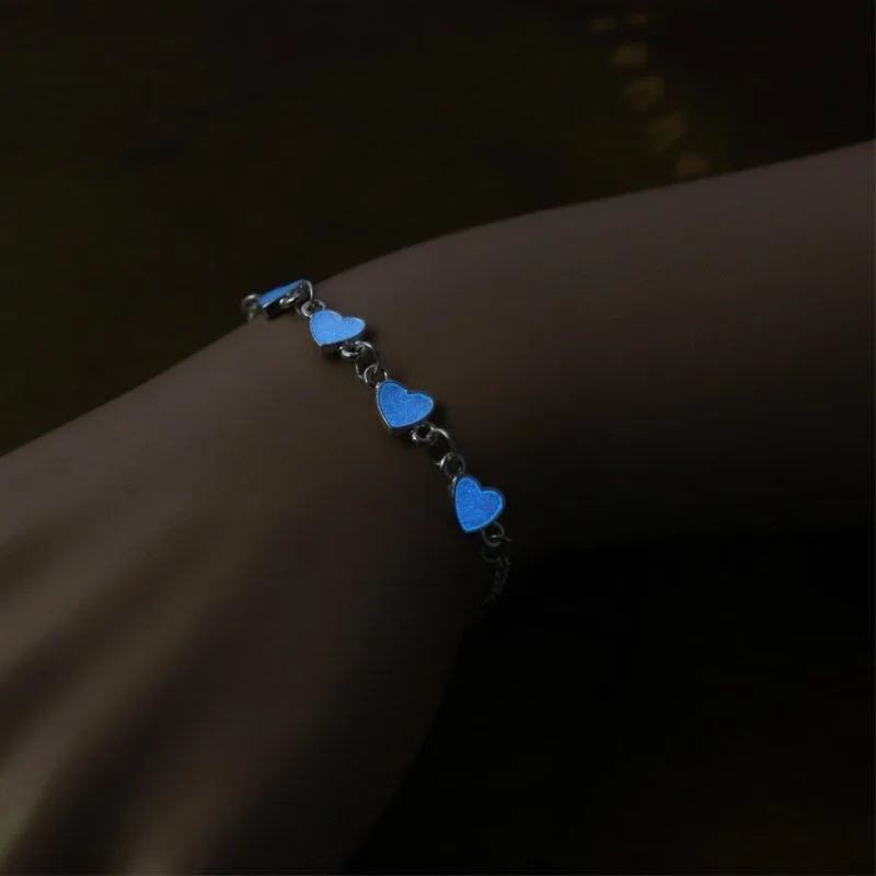 Детский светящийся силиконовый браслет со звездами и буквами карамельного цвета