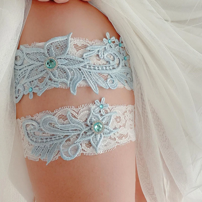 

Wedding Garters Lace Embroidery Floral Sexy Garters For Women/Bride Thigh Ring Bridal Elastic Leg Garter Dropshipping