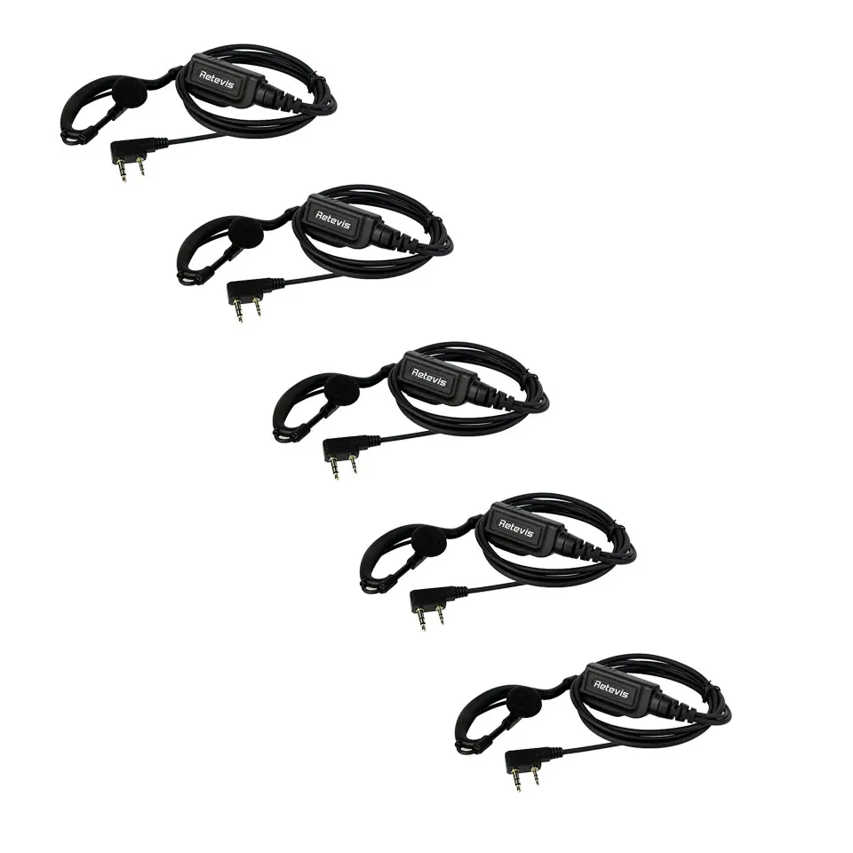 5 шт. Новый черный оригинальный g тип ушной крючок наушник для Retevis RT1 Kenwood TYT Wouxun