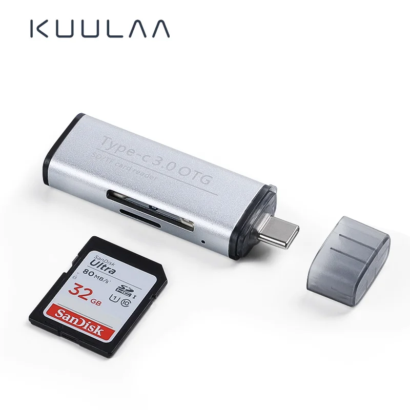 KUULAA Type C USB 3 0 алюминиевый OTG телефон Мульти устройство для чтения карт памяти
