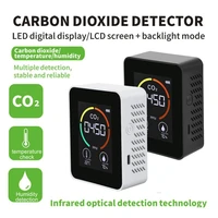 multifunctional 5in1 co2 meter digital temperature humidity tester carbon dioxide formaldehyde detector infrared sensor meter