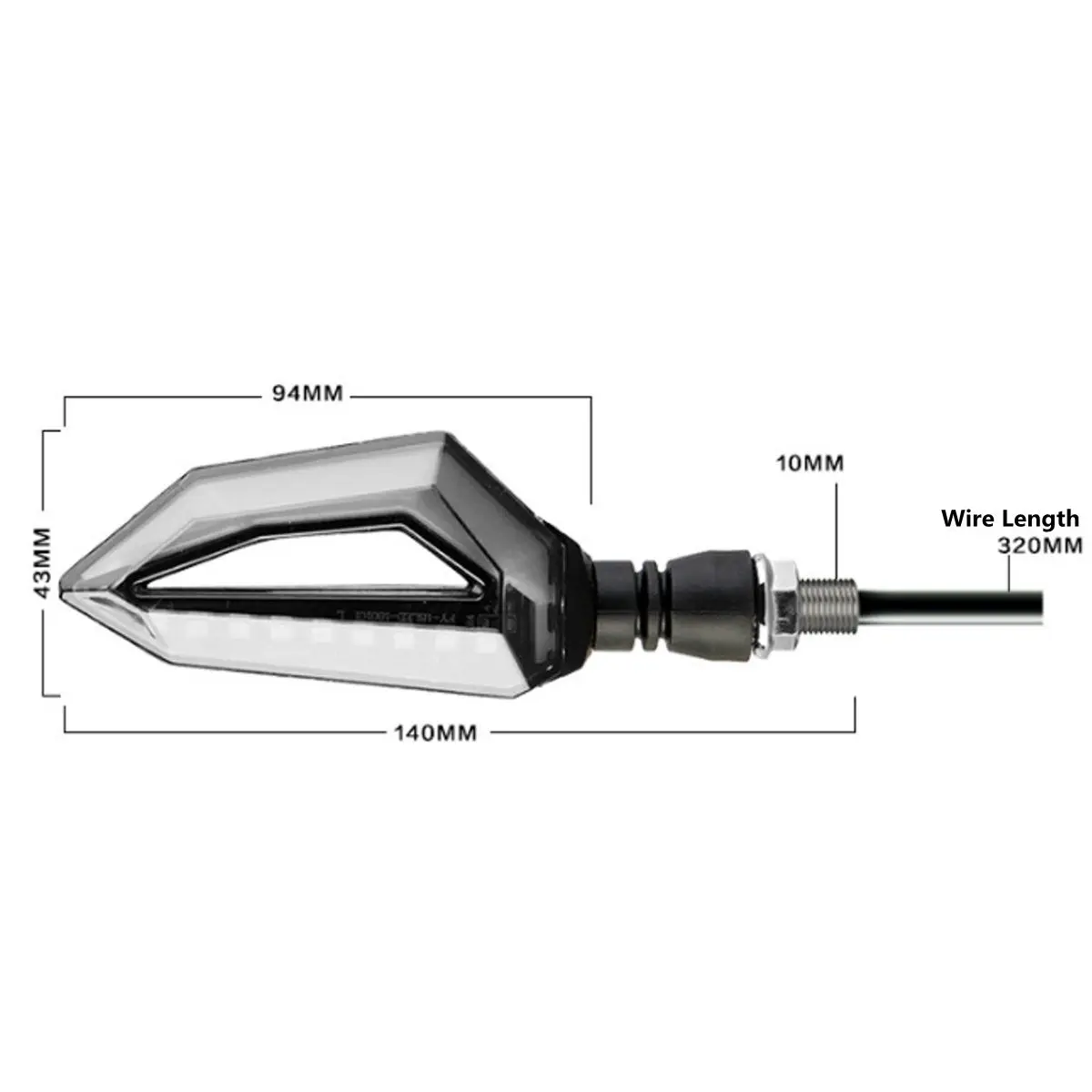

Universal Motorcycle LED Turn Signal Blinker Lights Daytime Running Light for Honda for Kawasaki for Yamaha
