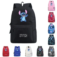 2021 new disney cute cartoon anime fashion trend comfortable student backpack blue yellow stitch pattern student bag