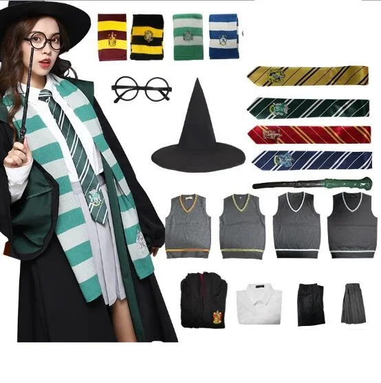 Накидка факультета Слизерин Гарри Поттера костюм для детей и взрослых Костюм