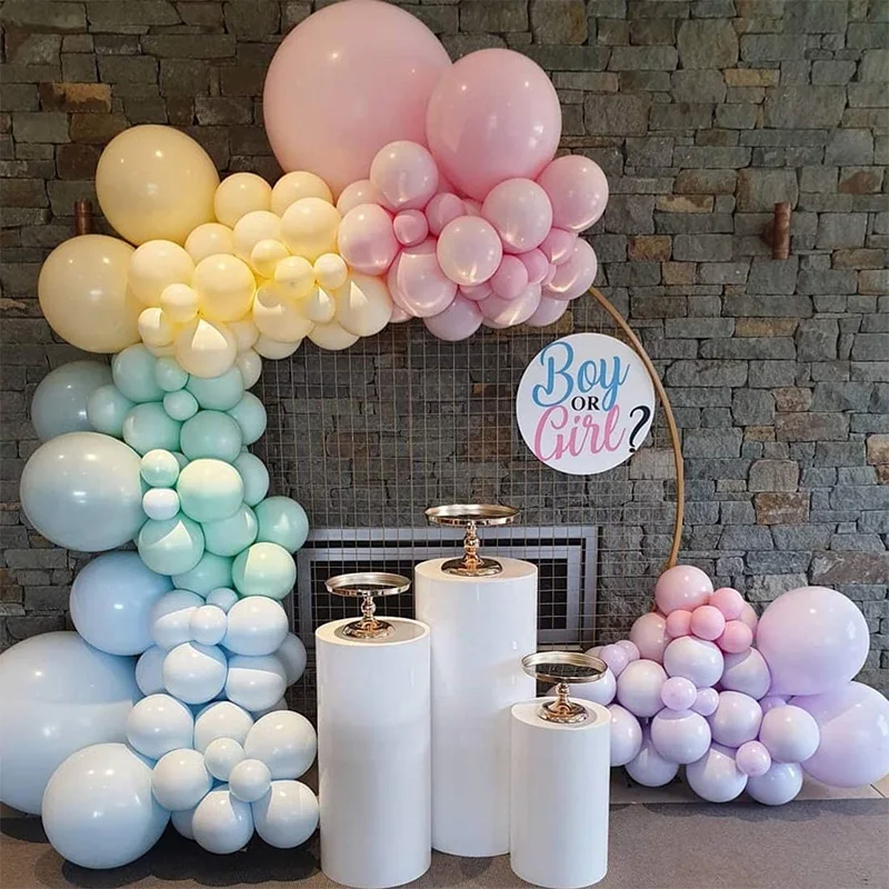 Guirnalda de globos Macaron de 5 colores, arco de globos de l&aacute;tex rosa y azul caramelo, regalo de boda, decoraci&oacute;n para fiesta de cumplea&ntilde;os y Baby Shower, 160 piezas-5