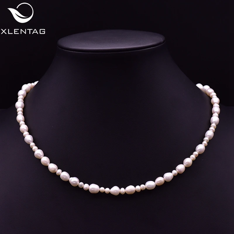 XlentAg романтическое ожерелье-чокер с натуральным розовым жемчугом Женские