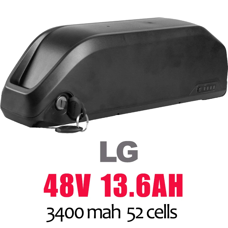48V13.6AH Ebike LG литиевая батарея 48 в 52 в 21 Ач 23.8ач для Bafang BBS02 BBSHD мотор электрический велосипед литий-ионный аккумулятор ebike чехол для батареи - Цвет: 48V13.6AH