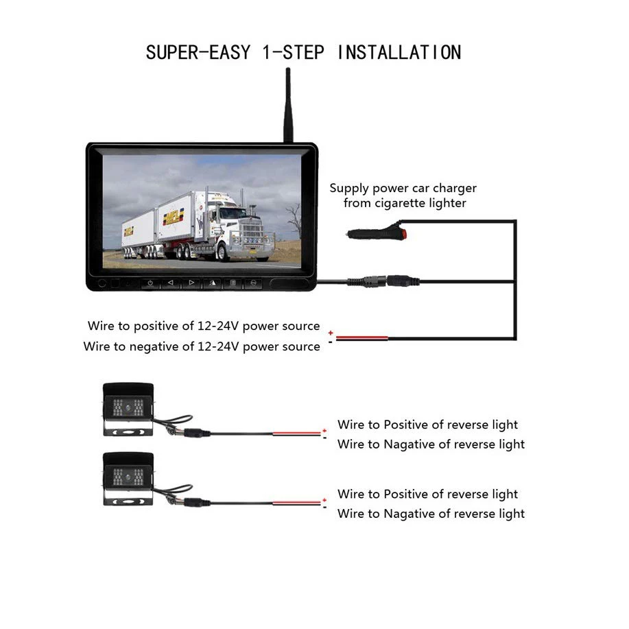 7-дюймовый Рабочий стол Автомобильная hd-камера Дисплей автобус грузовик