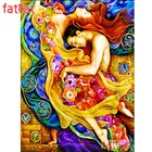 Набор для алмазной вышивки FATCAT AE2071, полноразмерная картина с абстрактными изображениями влюбленных, спавших, 5d, для домашнего декора
