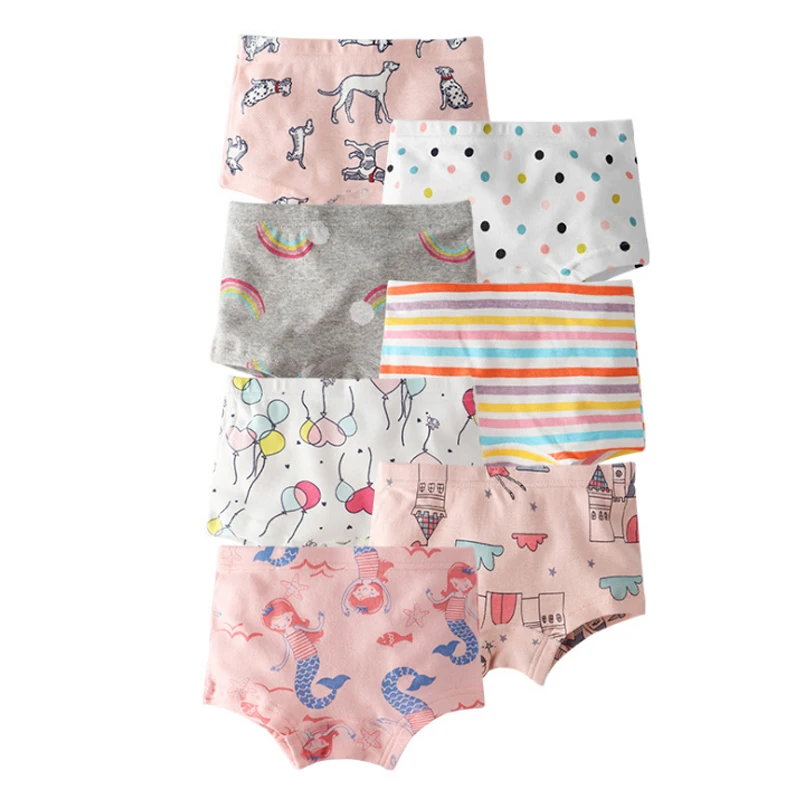 SheeCute/Для девочек, для малышей и детей постарше, для 3-комплект нижнего белья мягкие хлопковые трусы для малышей, трусы детские плавки