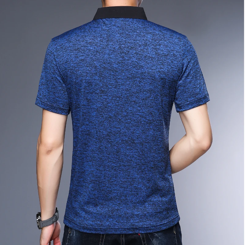 MIACAWOR оригинальные мужские рубашки поло модные однотонные футболки Homme Slim Fit Camisa с