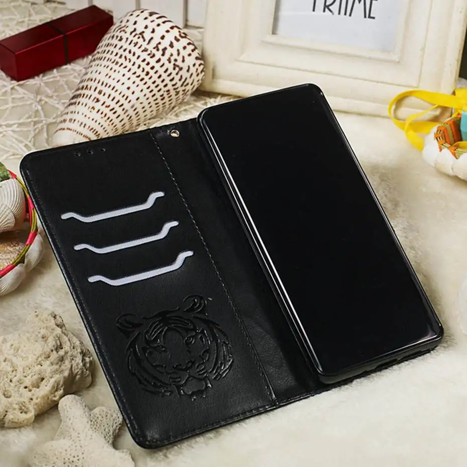 Кожаный флип-чехол с 3D кошкой и тигром для huawei P30 P20 Pro mate 30 Lite P Smart Z Y7 Prime Honor 9X20 Pro 8A 10i Y6