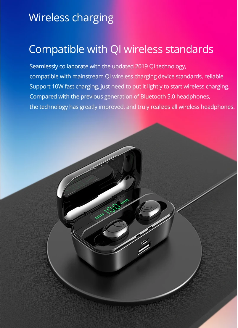 G6s Bluetooth наушники беспроводные наушники IPX7 водонепроницаемый TWS светодиодный дисплей гарнитура стерео спорт HiFi беспроводные наушники для телефонов