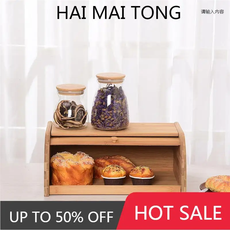 

Wooden Kitchen Bread Box Household Storage Bin Practical Food Container Bread Bin Holder Snack Box for Kitchen Containers
